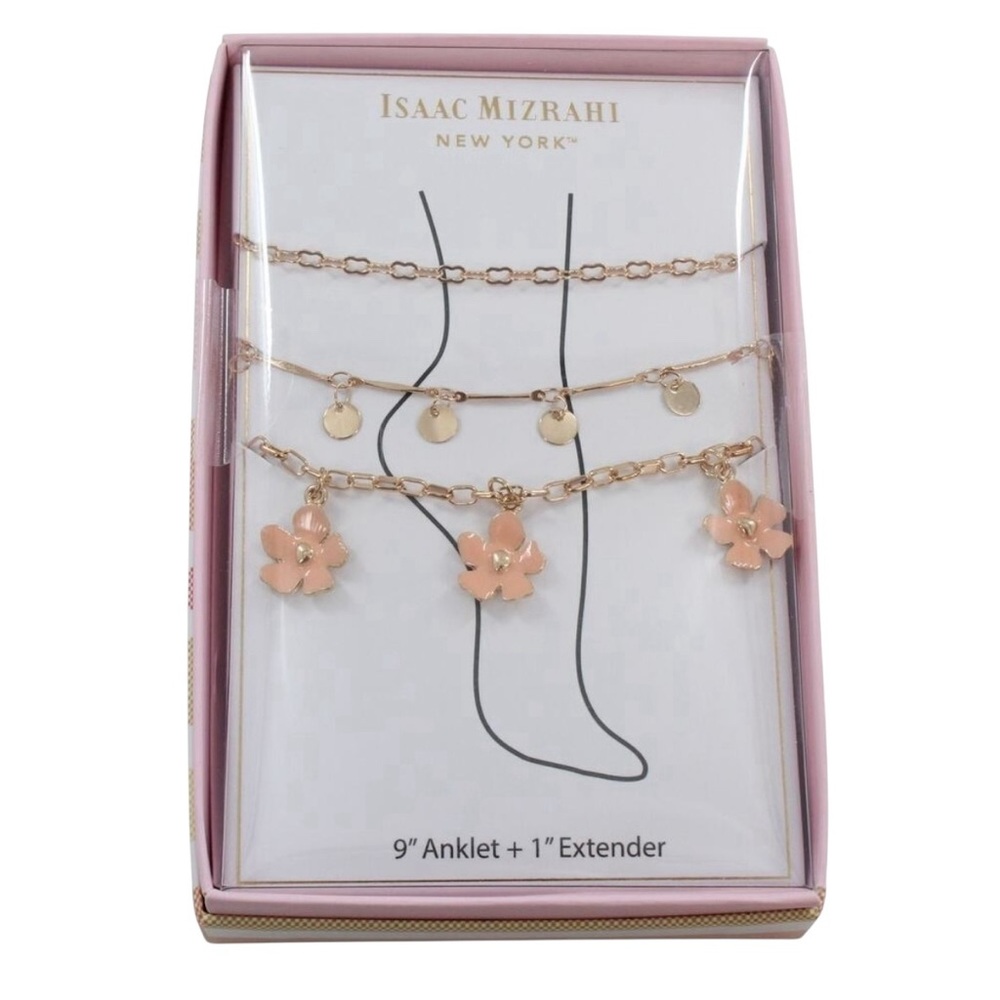 Isaac Mizrahi Box Set 3 Ankle Bracelets NWT‎